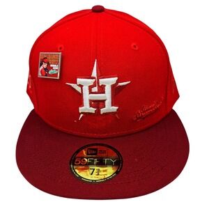New Era 59FIFTY Houston Astros Big League Chew Strawberry Red Fitted Hat 7 3/4